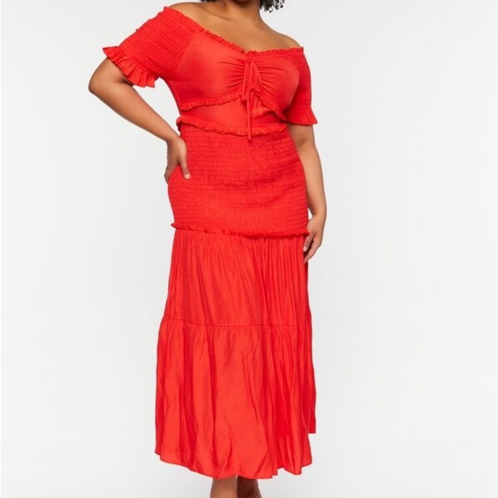 Forever 21 Smocked Maxi Dress
